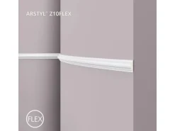 NOEL & MARQUET NMC Z10 Flex ARSTYL Flexible Wand- und Friesleiste Zierleiste Stuckleiste 2 m 200 cm x 1,8 cm x 3,8 cm Weiß