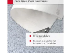 Noor Abdeckplane Super 200 g/m² Gewebeplane 3 m x 4 m Weiß