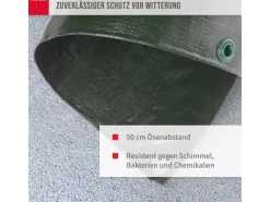 Noor Abdeckplane Super 200 g/m² Gewebeplane 3 m x 6 m Grün