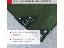 Noor Abdeckplane Super 200 g/m² Gewebeplane 3 m x 6 m Grün
