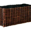 Noor Hochbeet Weide 100 cm x 40 cm x 40 cm Naturfarbe mit Pflanztasche
