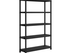 OBI Kunststoffregal XL-120 Schwarz 187 cm x 120 cm x 40 cm
