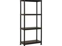 OBI Kunststoffregal XS-60 Schwarz 135 cm x 60 cm x 30 cm