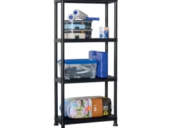 OBI Kunststoffregal XS-60 Schwarz 135 cm x 60 cm x 30 cm