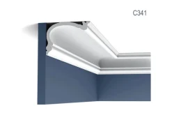 ORAC DECOR C341 HERITAGE M LUXXUS Stuck Profil Zierleiste Wand-Dekor-Leiste 2m 200 cm x 8,8 cm x 12,2 cm Weiß