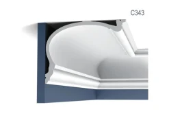 ORAC DECOR C343 HERITAGE XL LUXXUS Stuck Profil Zierleiste Wand-Dekor-Leiste 2m 200 cm x 19 cm x 25 cm Weiß