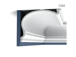 ORAC DECOR C344 HERITAGE Xxl LUXXUS Stuck Profil Zierleiste Wand-Dekor-Leiste 2m 200 cm x 27,3 cm x 35 cm Weiß