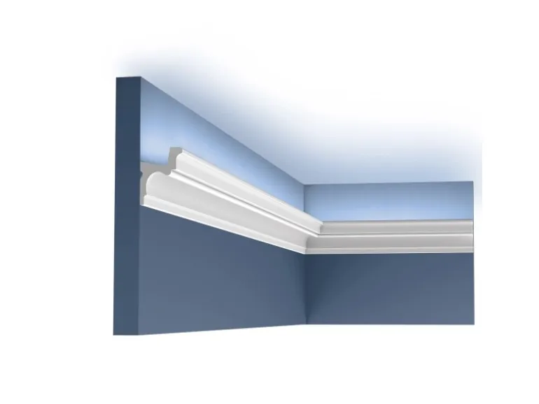 ORAC DECOR C323 LUXXUS AUTOIRE Eckleiste Stuckleiste Indirekte Beleuchtung 2 m 200 cm x 4,2 cm x 5,5 cm Weiß