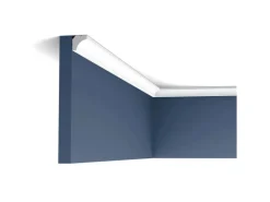 ORAC DECOR C250 LUXXUS Decken Eckleiste Stuckleiste Stuck Dekor Zierprofil 2 m 200 cm x 1,6 cm x 1,6 cm Weiß