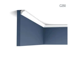 ORAC DECOR C250 LUXXUS Decken Eckleiste Stuckleiste Stuck Dekor Zierprofil 2 m 200 cm x 1,6 cm x 1,6 cm Weiß