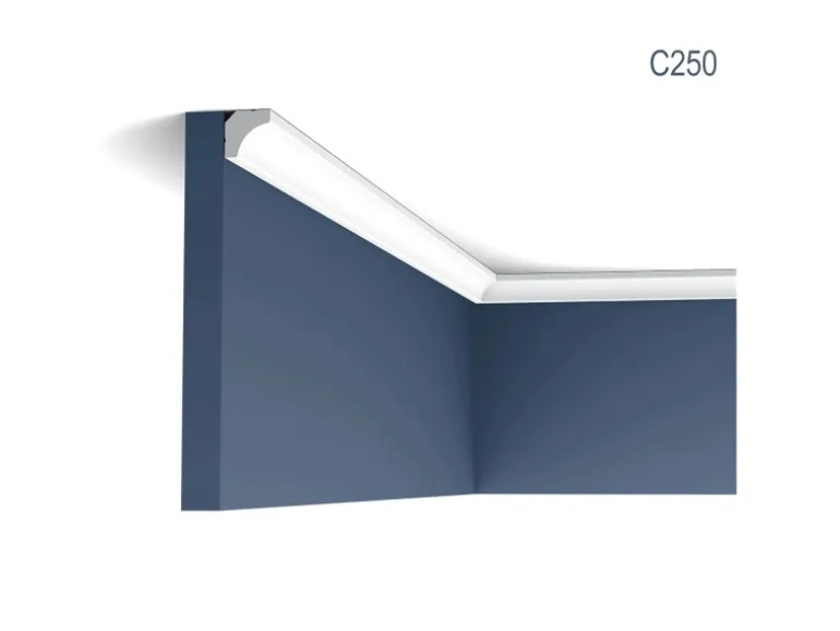 ORAC DECOR C250 LUXXUS Decken Eckleiste Stuckleiste Stuck Dekor Zierprofil 2 m 200 cm x 1,6 cm x 1,6 cm Weiß