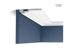 ORAC DECOR C353 LUXXUS Decken Eckleiste Stuckleiste Dekor Kanten Profil 2 m 200 cm x 3 cm x 16,5 cm Weiß