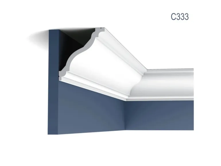 ORAC DECOR C333 LUXXUS Decken Eckleiste Stuckleiste Stuck Dekor Zierprofil 2 m 200 cm x 12,2 cm x 11,1 cm Weiß