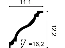 ORAC DECOR C333 LUXXUS Decken Eckleiste Stuckleiste Stuck Dekor Zierprofil 2 m 200 cm x 12,2 cm x 11,1 cm Weiß