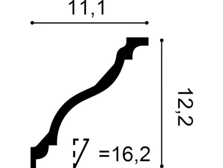 ORAC DECOR C333 LUXXUS Decken Eckleiste Stuckleiste Stuck Dekor Zierprofil 2 m 200 cm x 12,2 cm x 11,1 cm Weiß