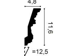 ORAC DECOR C201 LUXXUS Decken Eckleiste Profilleiste Relief Ornament Dekor 2 m 200 cm x 11,6 cm x 4,8 cm Weiß