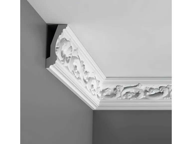ORAC DECOR C201 LUXXUS Decken Eckleiste Profilleiste Relief Ornament Dekor 2 m 200 cm x 11,6 cm x 4,8 cm Weiß