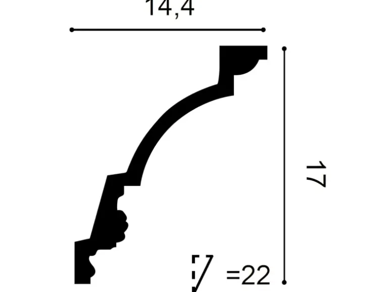 ORAC DECOR C301 LUXXUS Decken Eckleiste Stuckleiste Gesims Dekor Zierprofil 2 m 200 cm x 17 cm x 14,4 cm Weiß