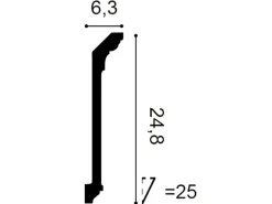 ORAC DECOR C308 LUXXUS Decken Eckleiste Stuckleiste Ornament Dekor Profil 2 m 200 cm x 24,8 cm x 6,3 cm Weiß