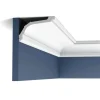 ORAC DECOR C220 LUXXUS Decken Eckleiste Stuckleiste Stuck Dekor Zierprofil 2 m 200 cm x 7,6 cm x 11,6 cm Weiß