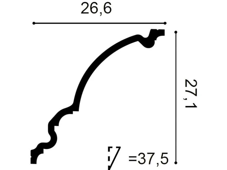 ORAC DECOR C336 LUXXUS Decken Eckleiste Stuckleiste Stuck Dekor Zierprofil 2 m 200 cm x 27,1 cm x 26,6 cm Weiß