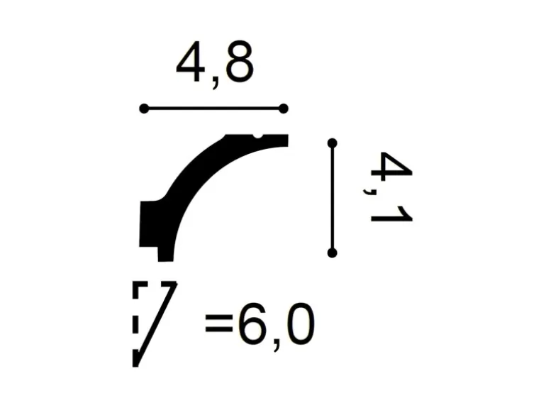 ORAC DECOR C260 LUXXUS Decken Eckleiste Stuckleiste Gesims Dekor Zierprofil 2 m 200 cm x 4,1 cm x 4,8 cm Weiß