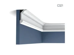 ORAC DECOR C321 LUXXUS Decken Eckleiste Stuckleiste Gesims Dekor Zierprofil 2 m 200 cm x 9,9 cm x 5 cm Weiß