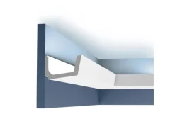 ORAC DECOR C357 LUXXUS Dekor Profilleiste Zierleiste indirekte Beleuchtung 2 m 200 cm x 7,1 cm x 11 cm Weiß