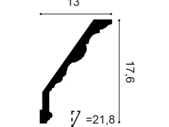 ORAC DECOR C219 LUXXUS Eckleiste Deckenleiste Stuckleiste Dekor Zierleiste 2 m 200 cm x 17,6 cm x 13 cm Weiß