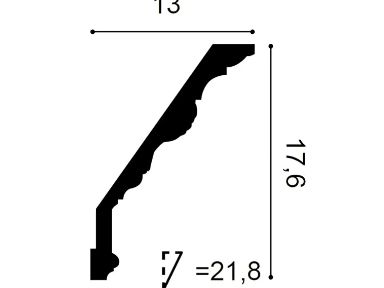 ORAC DECOR C219 LUXXUS Eckleiste Deckenleiste Stuckleiste Dekor Zierleiste 2 m 200 cm x 17,6 cm x 13 cm Weiß