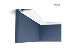 ORAC DECOR C356 LUXXUS Stuckprofil Zierprofil Stuckleiste Dekor Decken Leiste 2m 200 cm x 2 cm x 10 cm Weiß