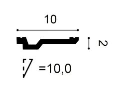 ORAC DECOR C356 LUXXUS Stuckprofil Zierprofil Stuckleiste Dekor Decken Leiste 2m 200 cm x 2 cm x 10 cm Weiß