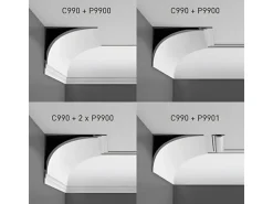 ORAC DECOR C990 LUXXUS Stuckprofil Stuck Gesims Eckleiste Deckengesims Profil 2m 200 cm x 21,6 cm x 15,9 cm Weiß