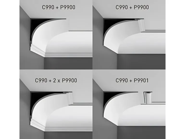 ORAC DECOR C990 LUXXUS Stuckprofil Stuck Gesims Eckleiste Deckengesims Profil 2m 200 cm x 21,6 cm x 15,9 cm Weiß