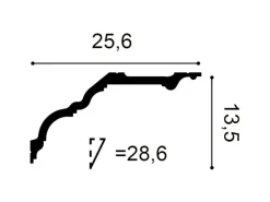 ORAC DECOR C340 LUXXUS Stuck Profil Decken Zierleiste Wand-Dekor-Leiste 2 m 200 cm x 25,6 cm x 13,5 cm Weiß