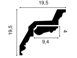 ORAC DECOR C307A LUXXUS Stuck Zierelement Akanthusblatt Wanddekor für C307, 7,5 cm x 9,4 cm x 4 cm Weiß