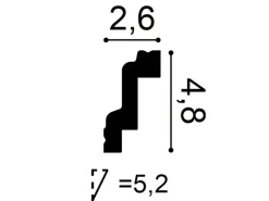 ORAC DECOR CB531 BASIXX Stuck Zierprofil Eck-Wand-Decken-Leiste Dekor kantig 2 m 200 cm x 4,8 cm x 2,6 cm Weiß