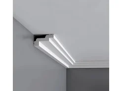 ORAC DECOR CB531 BASIXX Stuck Zierprofil Eck-Wand-Decken-Leiste Dekor kantig 2 m 200 cm x 4,8 cm x 2,6 cm Weiß