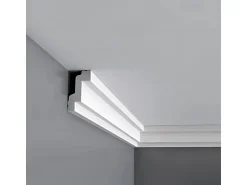 ORAC DECOR CB531 BASIXX Stuck Zierprofil Eck-Wand-Decken-Leiste Dekor kantig 2 m 200 cm x 4,8 cm x 2,6 cm Weiß