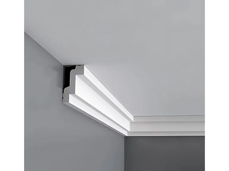 ORAC DECOR CB531 BASIXX Stuck Zierprofil Eck-Wand-Decken-Leiste Dekor kantig 2 m 200 cm x 4,8 cm x 2,6 cm Weiß