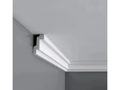 ORAC DECOR CB531 BASIXX Stuck Zierprofil Eck-Wand-Decken-Leiste Dekor kantig 2 m 200 cm x 4,8 cm x 2,6 cm Weiß