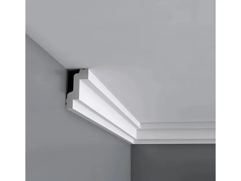 ORAC DECOR CB531 BASIXX Stuck Zierprofil Eck-Wand-Decken-Leiste Dekor kantig 2 m 200 cm x 4,8 cm x 2,6 cm Weiß