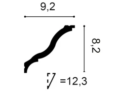 ORAC DECOR CB503N BASIXX Stuck Dekor Zierprofil Zier-Eck-Wand-Decken-Leiste 2 m 200 cm x 9,2 cm x 8,2 cm Weiß