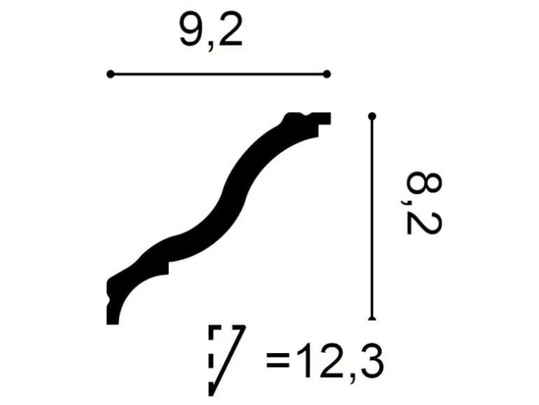 ORAC DECOR CB503N BASIXX Stuck Dekor Zierprofil Zier-Eck-Wand-Decken-Leiste 2 m 200 cm x 9,2 cm x 8,2 cm Weiß