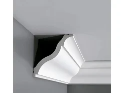 ORAC DECOR CB503N BASIXX Stuck Dekor Zierprofil Zier-Eck-Wand-Decken-Leiste 2 m 200 cm x 9,2 cm x 8,2 cm Weiß