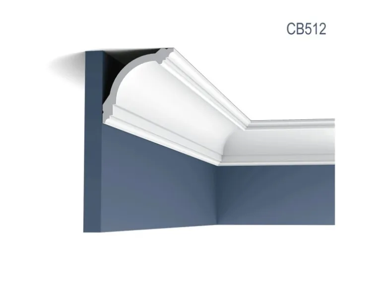 ORAC DECOR CB512N BASIXX Stuckprofil Dekor Zierleiste Eck-Wand-Decken-Leiste 2 m 200 cm x 9,5 cm x 10 cm Weiß