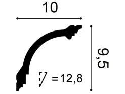 ORAC DECOR CB512N BASIXX Stuckprofil Dekor Zierleiste Eck-Wand-Decken-Leiste 2 m 200 cm x 9,5 cm x 10 cm Weiß