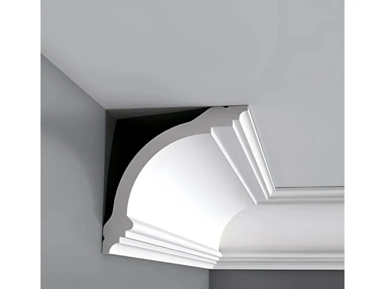 ORAC DECOR CB512N BASIXX Stuckprofil Dekor Zierleiste Eck-Wand-Decken-Leiste 2 m 200 cm x 9,5 cm x 10 cm Weiß