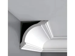 ORAC DECOR CB512N BASIXX Stuckprofil Dekor Zierleiste Eck-Wand-Decken-Leiste 2 m 200 cm x 9,5 cm x 10 cm Weiß