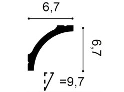 ORAC DECOR CB522N BASIXX Stuck Dekor Zierprofil Zier-Eck-Wand-Decken-Leiste 2 m 200 cm x 6,7 cm x 6,7 cm Weiß